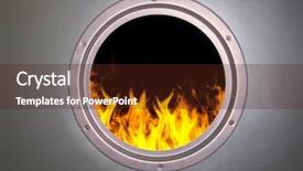  Presentation with furnace - Presentation consisting of industrial furnaces - iron furnace red fire flame background and a tawny brown colored foreground