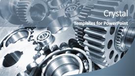  Presentation with mechanism - Presentation theme with industrial gear machinery engineering parts background and a seafoam green colored foreground