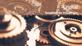  Presentation with gear wheels - PPT layouts having industrial gear wheels close-up background and a  colored foreground