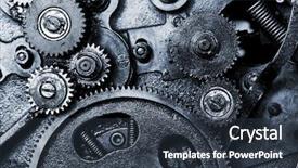  Presentation with industrial grease - Amazing PPT layouts having industrial grease - old mechanism backdrop and a tawny brown colored foreground