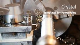  Presentation with industrial grease - Cool new slides with industrial grease - thread cutting tool at metal backdrop and a violet colored foreground