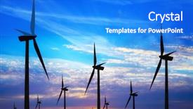  Presentation with dog cat sunset - PPT layouts enhanced with industrial green - windpark at sunset background and a  colored foreground