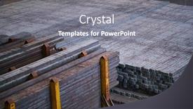  Presentation with industrial machines - PPT layouts with industrial-hall-with-cutting-welding background and a gray colored foreground