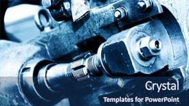  Presentation with heavy industry - Amazing slide set having industrial heavy engineering machine industry backdrop and a ocean colored foreground