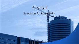  Presentation with industrial - Colorful presentation enhanced with urban infrastructure - industrial houses backdrop and a light blue colored foreground