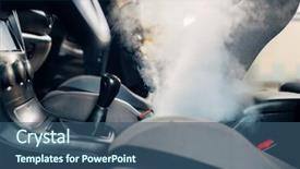  Presentation with car cleaning - Amazing theme having industrial hygiene - dry cleaning of car interior backdrop and a ocean colored foreground