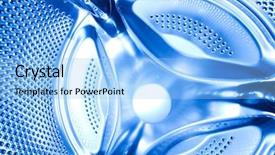  Presentation with drum - PPT theme having industrial hygiene - perspective inside view into blue background and a light blue colored foreground