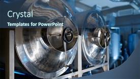  Presentation with brewery - Presentation enhanced with industrial-interior-of-modern-craft background and a ocean colored foreground