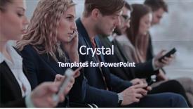  Presentation with lobby - PPT layouts enhanced with advertising budget - businesspeople using technology in busy background and a wine colored foreground