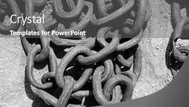  Presentation with iron - Theme with industrial-iron-chain-old-iron background and a gray colored foreground