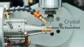  Presentation with jewelry - Amazing slide set having industrial jewelry metalworking cutting process backdrop and a light gray colored foreground