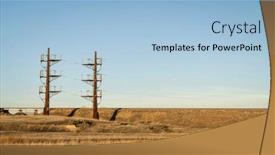  Presentation with industrial power - PPT theme with industrial-landscape-of-northern-colorado background and a light blue colored foreground