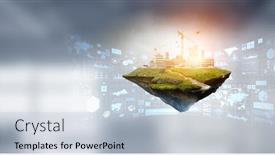  Presentation with floating - PPT layouts having industrial-landscape-with-chimneys-floating background and a lemonade colored foreground