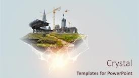  Presentation with floating - PPT layouts featuring industrial-landscape-with-chimneys-floating background and a lemonade colored foreground
