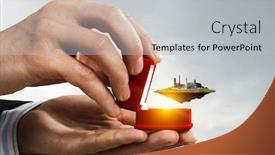  Presentation with industrial - Theme with industrial-landscape-with-chimneys background and a light gray colored foreground