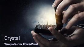  Presentation with industrial - Cool new slide deck with industrial-landscape-with-chimneys backdrop and a wine colored foreground