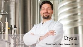  Presentation with copper - PPT theme enhanced with portrait of a two women with shopping bags standing outdoors and looking at camera background and a tawny brown colored foreground