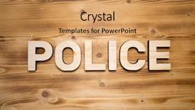  Presentation with wooden building blocks - Theme having industrial law - police word made with building background and a coral colored foreground
