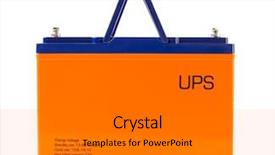  Presentation with acid - Presentation theme having industrial lead acid battery isolated background and a gray colored foreground