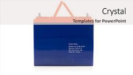  Presentation with lead - Beautiful presentation design featuring industrial lead acid battery isolated backdrop and a white colored foreground