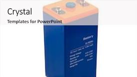  Presentation with acid - Presentation enhanced with industrial lead acid battery isolated on white background and a white colored foreground