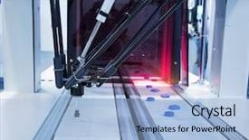  Presentation with industrial automation - Colorful slides enhanced with industrial machine automation compressed air backdrop and a light blue colored foreground