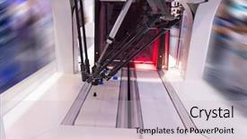  Presentation with compressed air - Presentation theme having industrial machine automation compressed air background and a light gray colored foreground