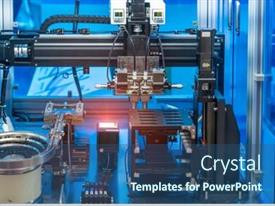 Industrial Machine Robot In Assembly PPT template 7 | CrystalGraphics