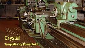  Presentation with industrial machines - Beautiful PPT layouts featuring industrial machines in iron ore backdrop and a tawny brown colored foreground