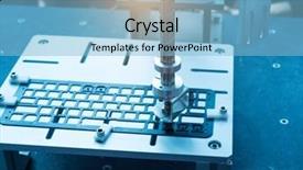  Presentation with artificial intelligence - Amazing presentation having industrial manufacture factory smart backdrop and a light blue colored foreground