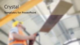  Presentation with manufacturing - PPT theme enhanced with industrial manufacturing blurred background concept background and a  colored foreground