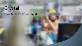  Presentation with manufacturing - Amazing presentation theme having industrial manufacturing business blurred background backdrop and a  colored foreground