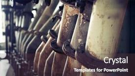 Presentation with pipes - Cool new presentation design with industrial metal - old rusty pipes backdrop and a tawny brown colored foreground