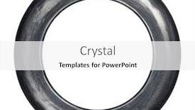  Presentation with letter - Presentation theme with industrial metal alphabet letter o background and a white colored foreground