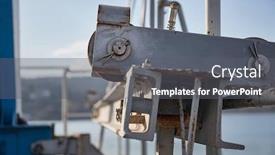  Presentation with steel structures - Theme consisting of industrial-metal-structures background and a gray colored foreground