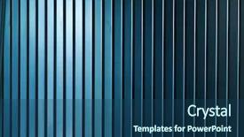  Presentation with blue metallic - Slide set featuring industrial metallic blue wall background background and a ocean colored foreground