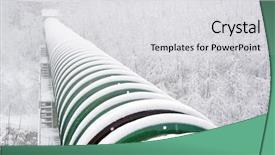  Presentation with pvc pipe industry - Audience pleasing slides consisting of industrial pipe over an alpine backdrop and a light gray colored foreground