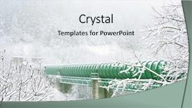  Presentation with pipe - Slides enhanced with industrial pipe over an alpine background and a white colored foreground