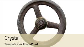  Presentation with dirt dirt texture dirty - Beautiful slide set featuring industrial pipes - old dirty gas value open backdrop and a lemonade colored foreground