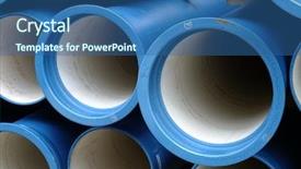  Presentation with pipes - Audience pleasing presentation theme consisting of textured rugby ball in the colors of the australian national flag on an isolated white background backdrop and a gray colored foreground