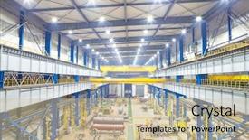  Presentation with workshop - Cool new theme with industrial plant - interior of workshop backdrop and a soft green colored foreground