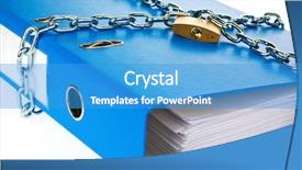  Presentation with data privacy - Theme having industrial policy - filing with chain and padlock background and a  colored foreground