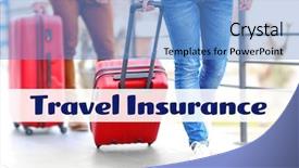  Presentation with insurance - Cool new slide deck with industrial policy - travel insurance concept couple backdrop and a teal colored foreground