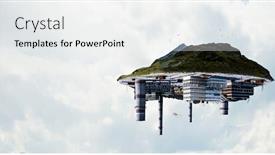  Presentation with power plant industrial - Amazing presentation having industrial-power-plant-with-smokestack backdrop and a white colored foreground