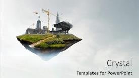  Presentation with power plant industrial - Colorful slide deck enhanced with industrial-power-plant-with-smokestack backdrop and a white colored foreground