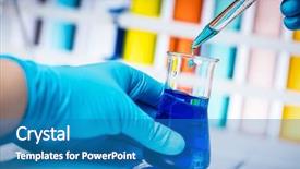  Presentation with chemical industry - PPT theme consisting of industrial process chemistry - scientist takes sample of chemical background and a teal colored foreground