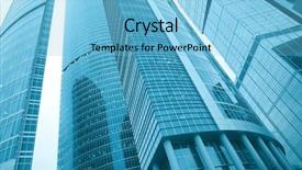  Presentation with property management - Presentation theme having industrial property management - urban landscape background and a light blue colored foreground