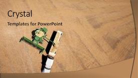  Presentation with field - Slides with industrial pulse - aerial view of a field background and a coral colored foreground