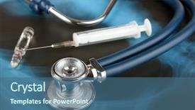  Presentation with pulse - Slides enhanced with industrial pulse - medical stethoscope on x-ray picture background and a ocean colored foreground
