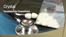  Presentation with pulse - Amazing presentation design having industrial pulse - medical stethoscope on x-ray picture backdrop and a tawny brown colored foreground